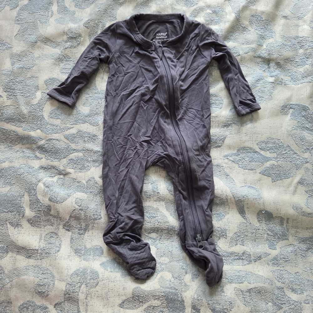 Charcoal Kids Footed One Piece